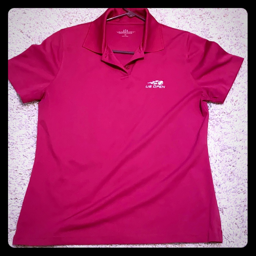 Athletic Collared Shirt With Us Open Tennis Logo